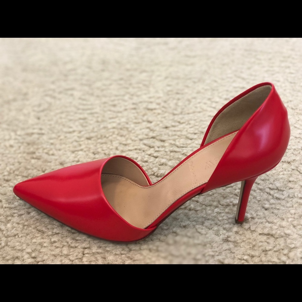 J.Crew Elsie Glossy Red D’Orsay Heels $278 - Picture 6 of 7